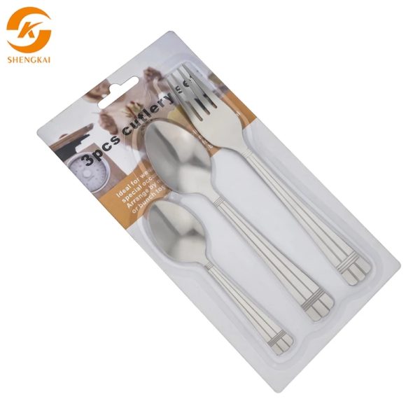 teaspoon dinner spoon fork blister card packaging