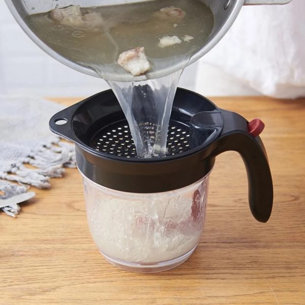 Practical Fat Separator With Bottom Release Fat Filter Separate Tools - Image 2
