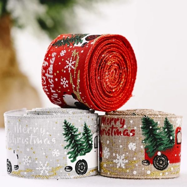 Christmas lace ribbon decoration/gift lace ribbon-5M - Image 2