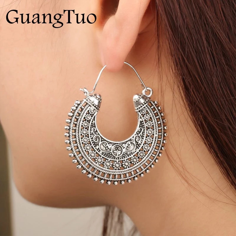 Ancient Tibetan Filigree Flower Ornate Earring