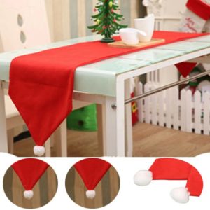 Christmas Hat Style Table Runner Xmas Decoration Christmas Table Flag
