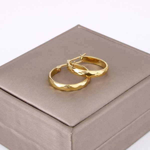 Gold Color Stainless Steel Small Hoop Earring for Women Nice Shape Wholesale Ear - Image 7