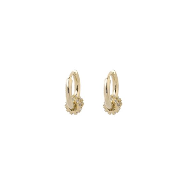 Korean New Zircon Thick Huggie Small Hoop Earrings - Image 5
