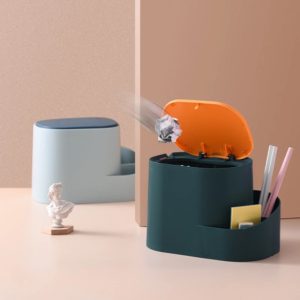 Mini Pressing Type Desktop Trash Can Storage Bucket Living Room Desk