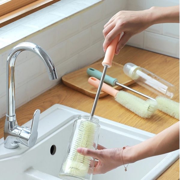 Stainless Steel Bottle Brush Cleaning Tube Cup Nylon Cleaning - Image 3