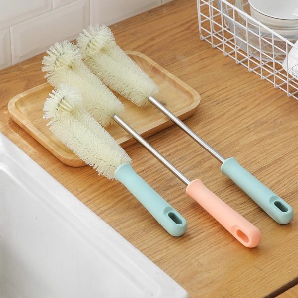 Stainless Steel Bottle Brush Cleaning Tube Cup Nylon Cleaning