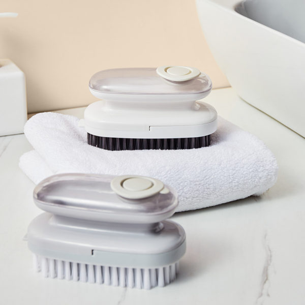 Multi-functional hydraulic cleaning brush for bathroom; household soft wool cleaning brush without damaging shoes.