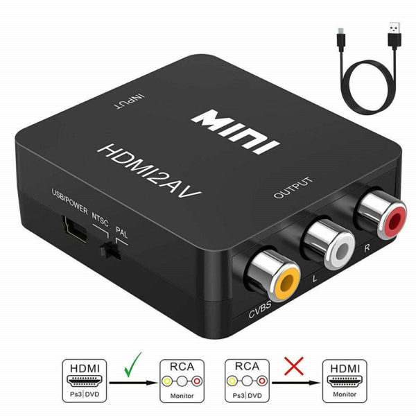 HDMI To RCA AV Adapter Converter Cable CVBS 3RCA 1080P Composite Video Audio - Image 3